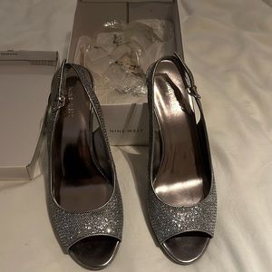 COPY - Nine West pewter silver dress sandal size 10 with box